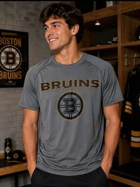 NHL Boston Bruins Gray Performance Tee